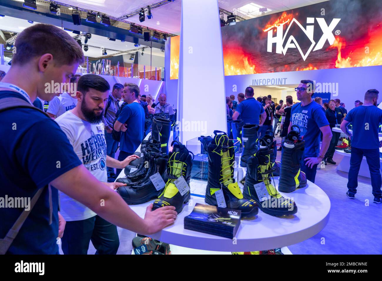 Personal protective equipment, clothing for firefighters, Interschutz 2022 trade fair in Hanover, the world's largest trade fair for firefighting, res Stock Photo