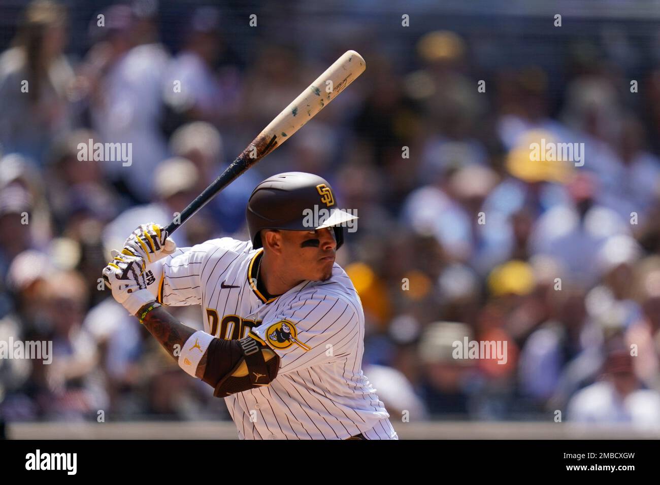 San Diego Padres' Manny Machado Batting During The Fourth Inning Of A 