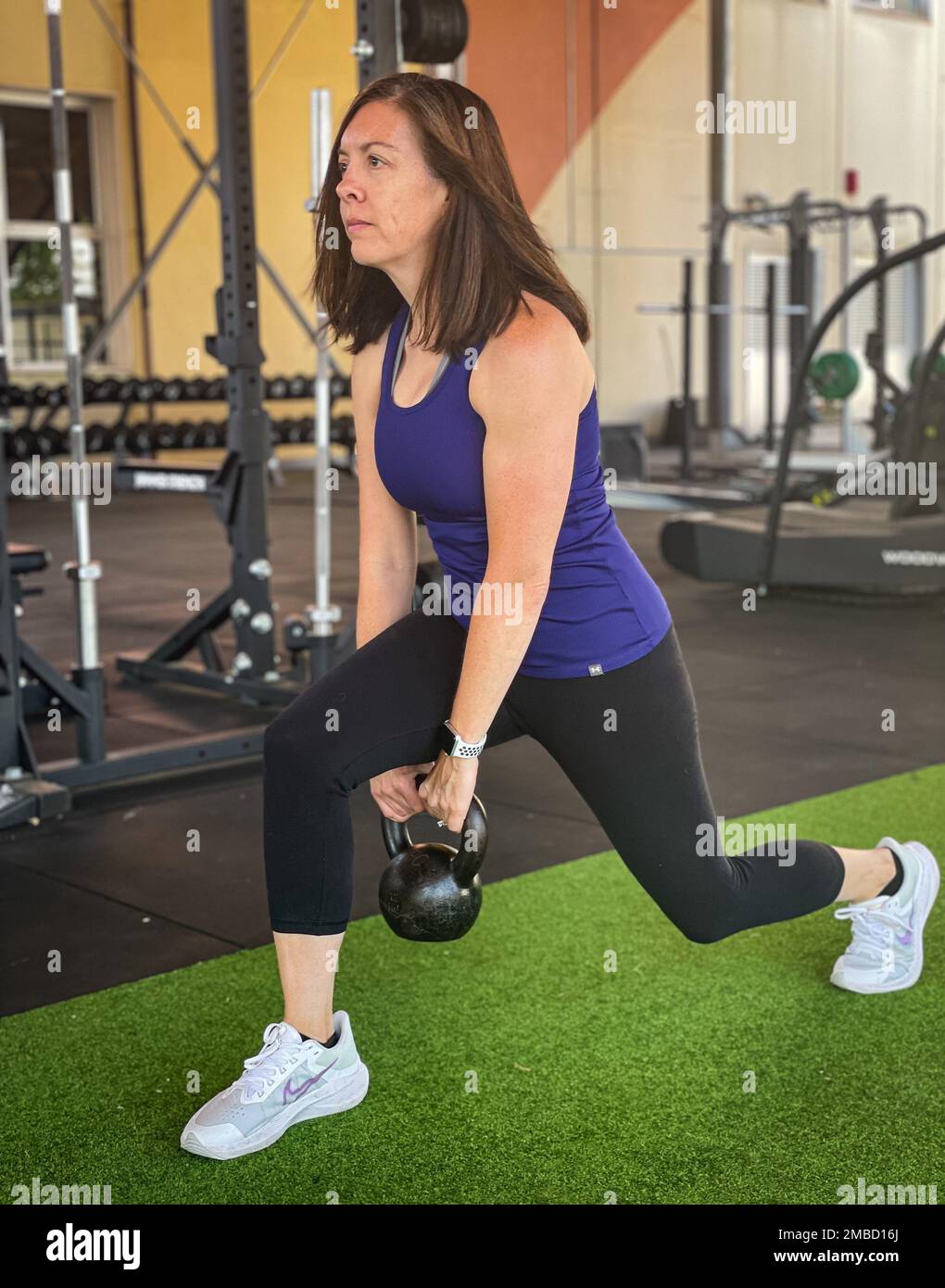Jennifer Clark, active duty spouse of 17 years, utilizes the fitness facility on Caserma Ederle as part of her daily routine. Stock Photo
