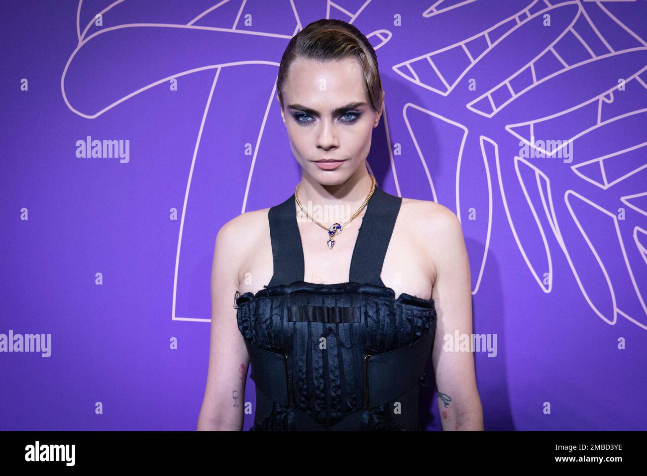 Cara Delevingne poses for photographers upon arrival at the 75th ...