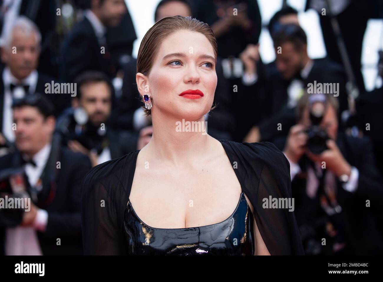 Lea Seydoux poses for photographers upon arrival at the 75th