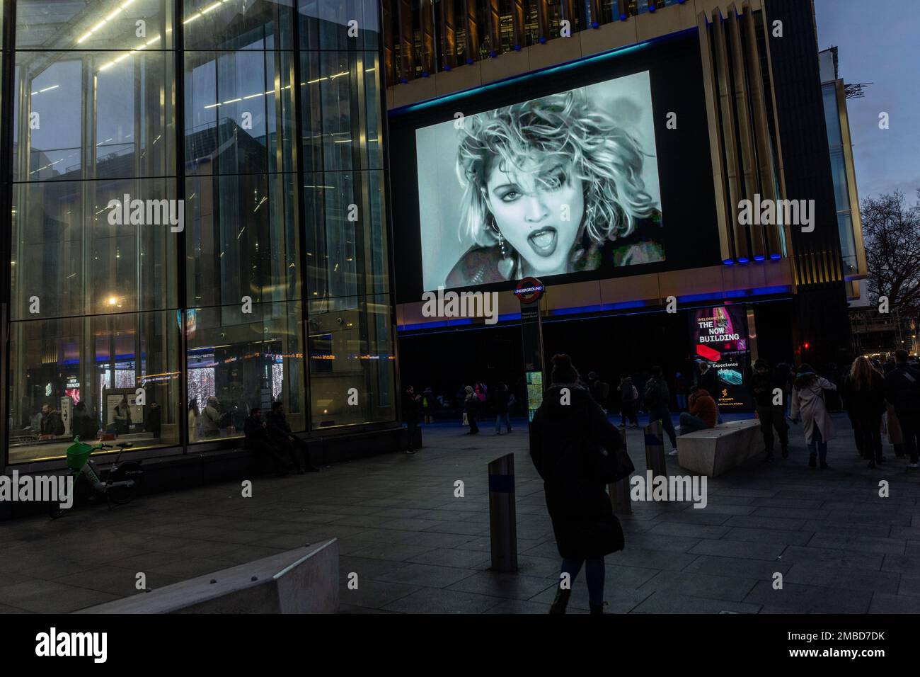 © Jeff Moore electronic billboards by Tottenham Court Road tube station