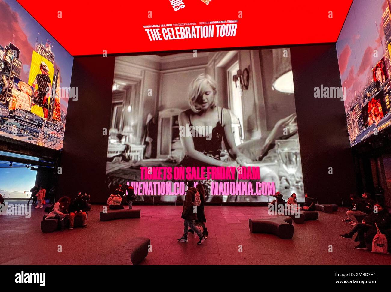 © Jeff Moore electronic billboards by Tottenham Court Road tube station