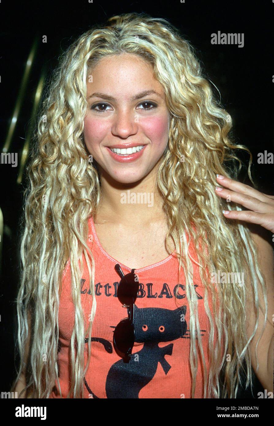 Shakira at the Latin Grammy rehearsals In 2000 Credit: Ron Wolfson /  MediaPunch Stock Photo - Alamy