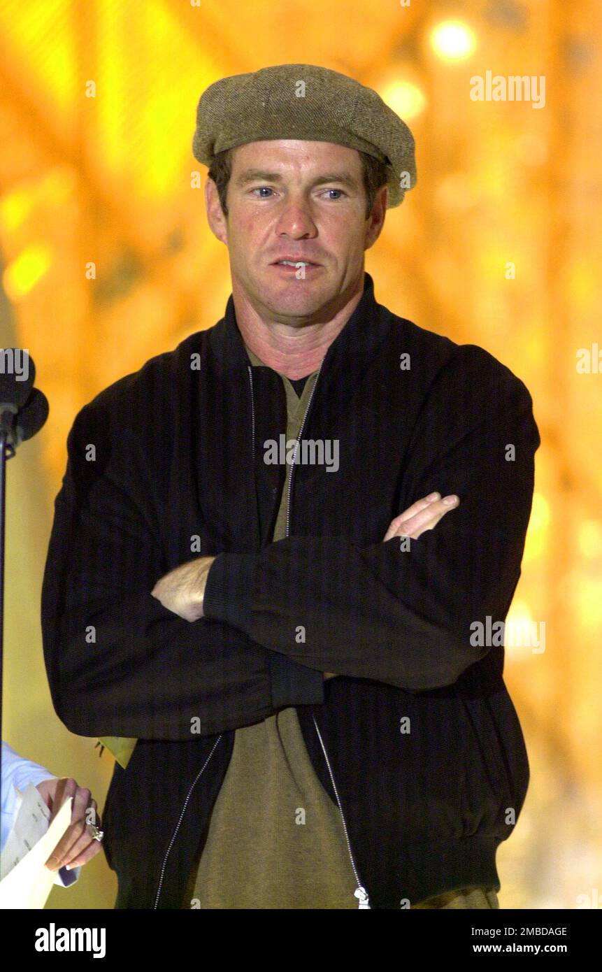 Dennis Quaid at the Golden Globe Awards in 2002 Credit: Ron Wolfson