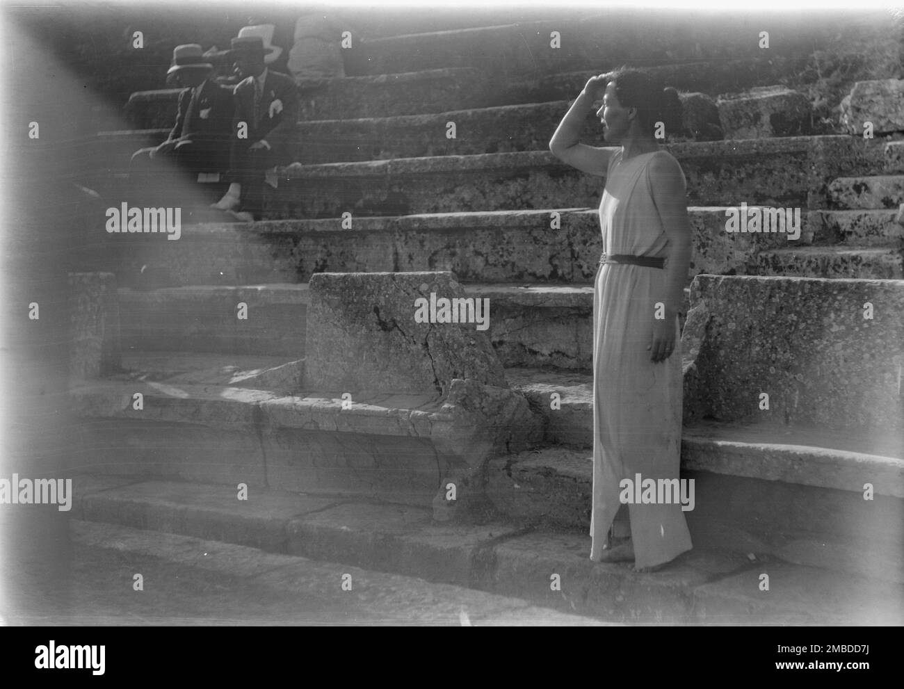 Kanellos dance group at ancient sites in Greece, 1929 Stock Photo - Alamy