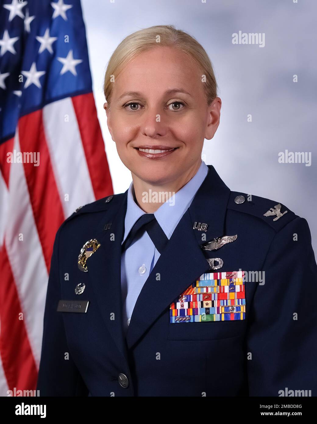 U.S. Air Force Colonel Michele Lo Bianco, 305th Operations Group commander, poses for an official photo on June 14, 2022 at Joint Base McGuire-Dix-Lakehurst, N.J. Lo Bianco will serve as the 15th Wing commander at Joint Base Pearl Harbor-Hickam. Stock Photo