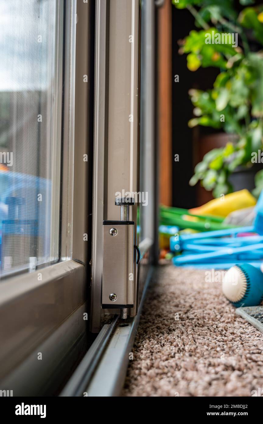 Push locking mechanism for sliding glass door hardware security Stock