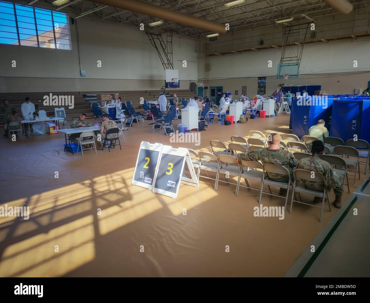 Families and civilians were invited to donate blood to the Armed