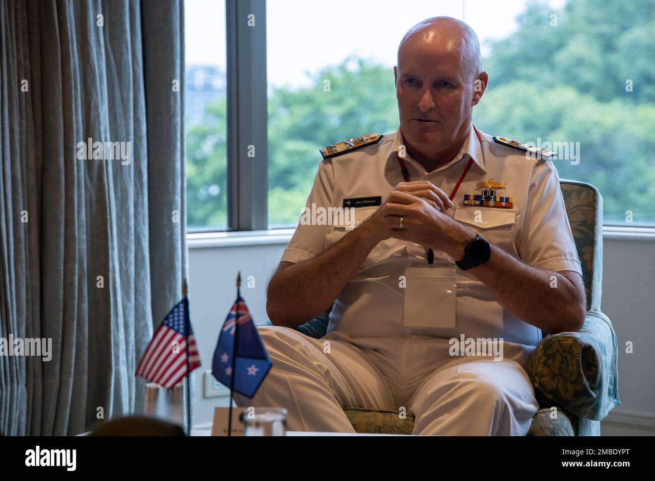 Commander Joint Forces New Zealand Rear Adm.James Gilmour, left, and U ...