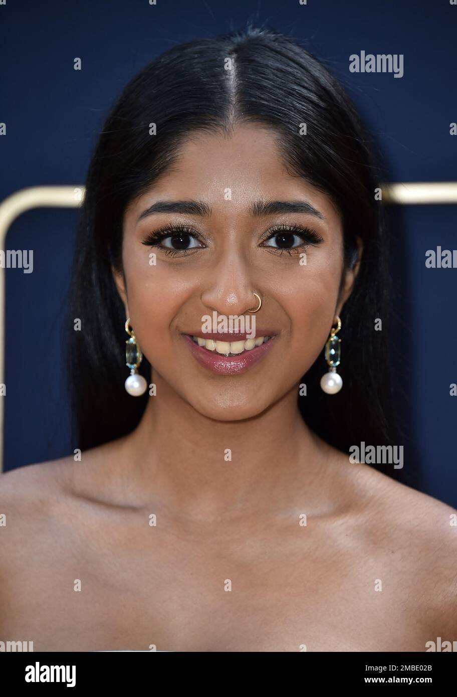 Maitreyi Ramakrishnan arrives at the Gold House Gala on Saturday, May