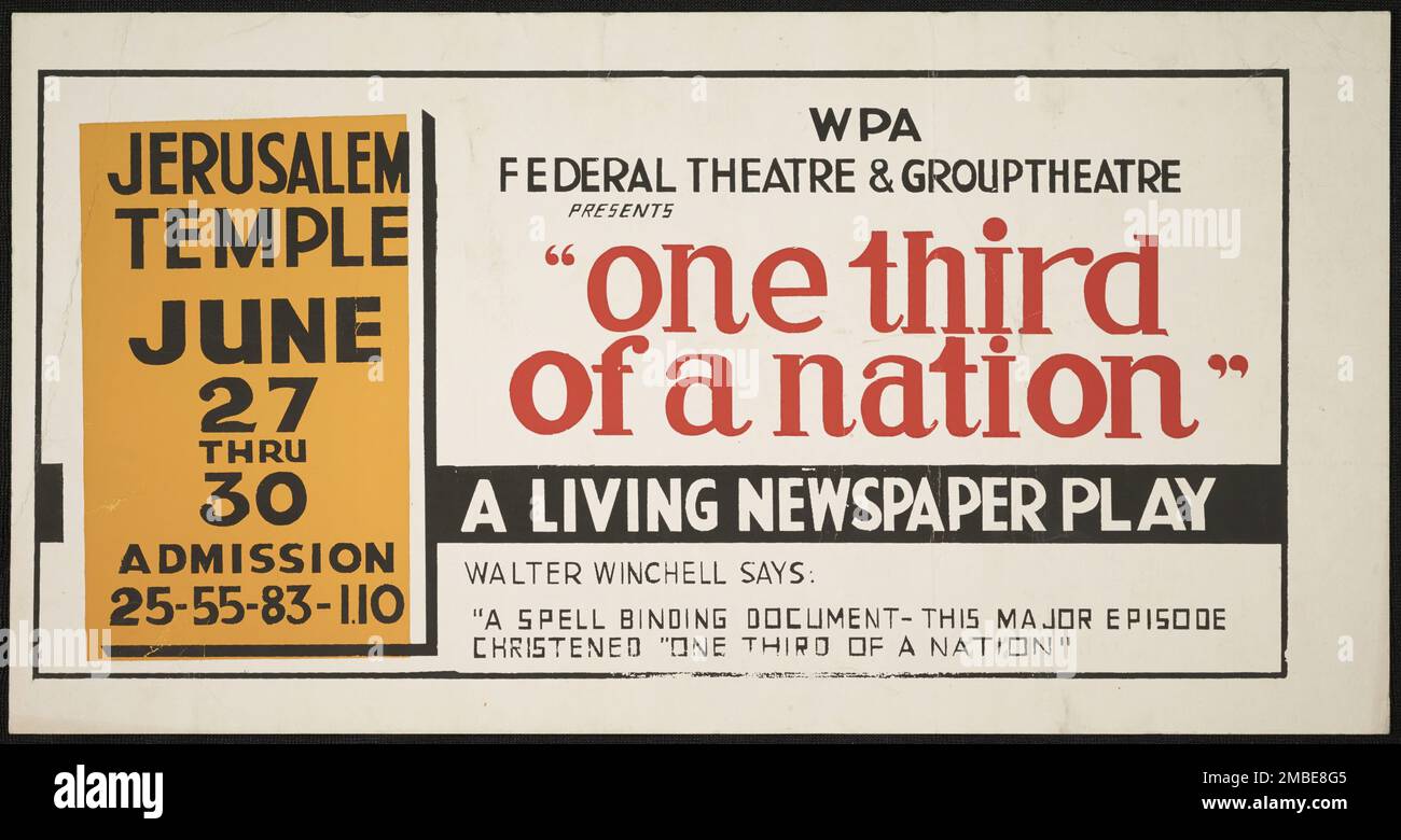 One third of a nation new orleans 1938 jerusalem temple federal