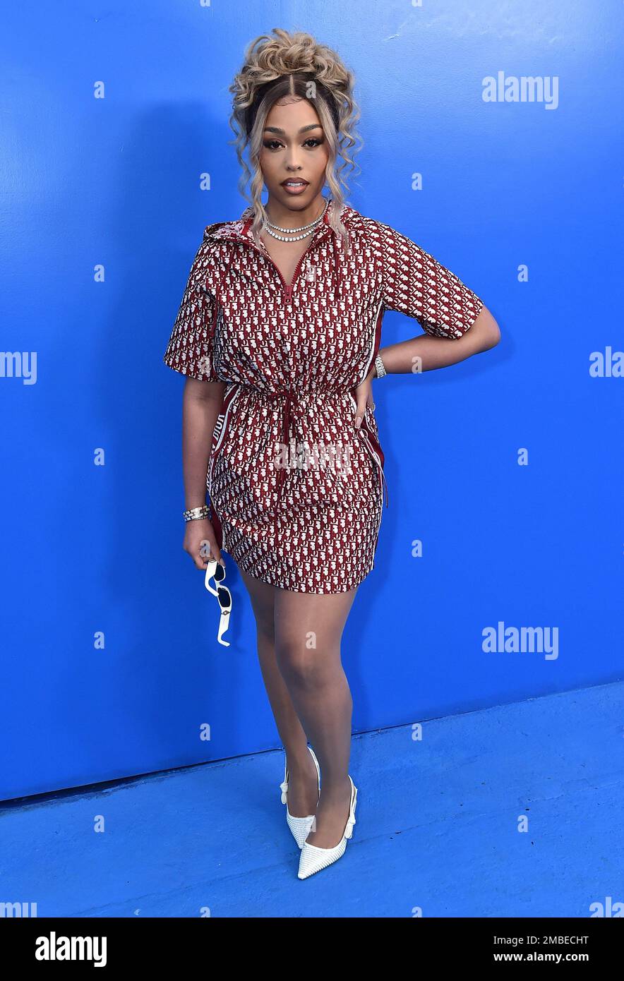 Jordyn Woods attends Dior Men's Spring 2023 collection show, Thursday, May  19, 2022, in Venice, Calif. (Photo by Jordan Strauss/Invision/AP Stock  Photo - Alamy