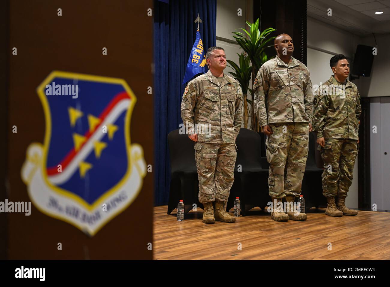 Left to right: Col. Jason Gingrich, 39th Air Base Wing commander; Maj ...