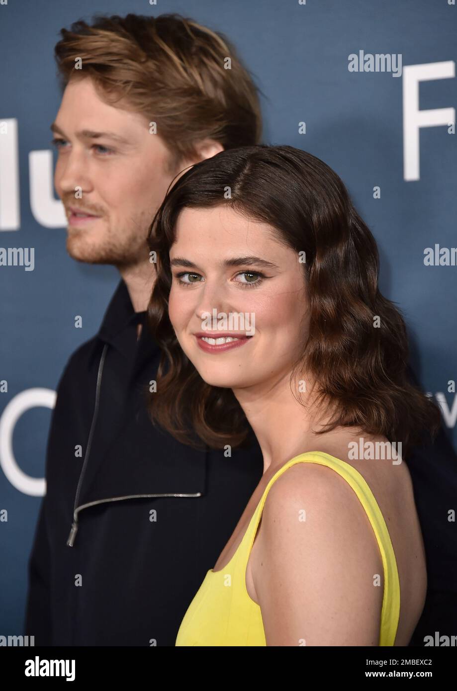From left, Joe Alwyn, and Alison Oliver arrive at a special screening