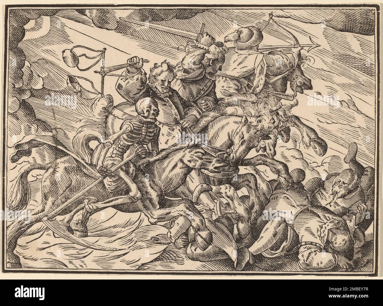 The Four Horsemen of the Apocalypse, published 1630. Stock Photo