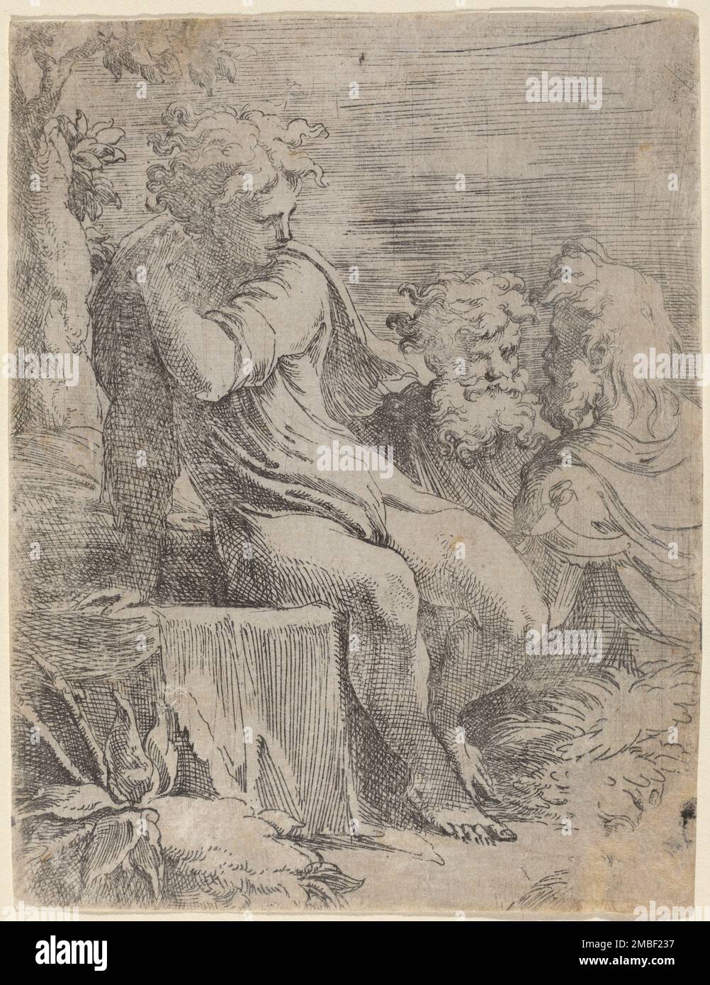 The Boy and Two Old Men Stock Photo Alamy