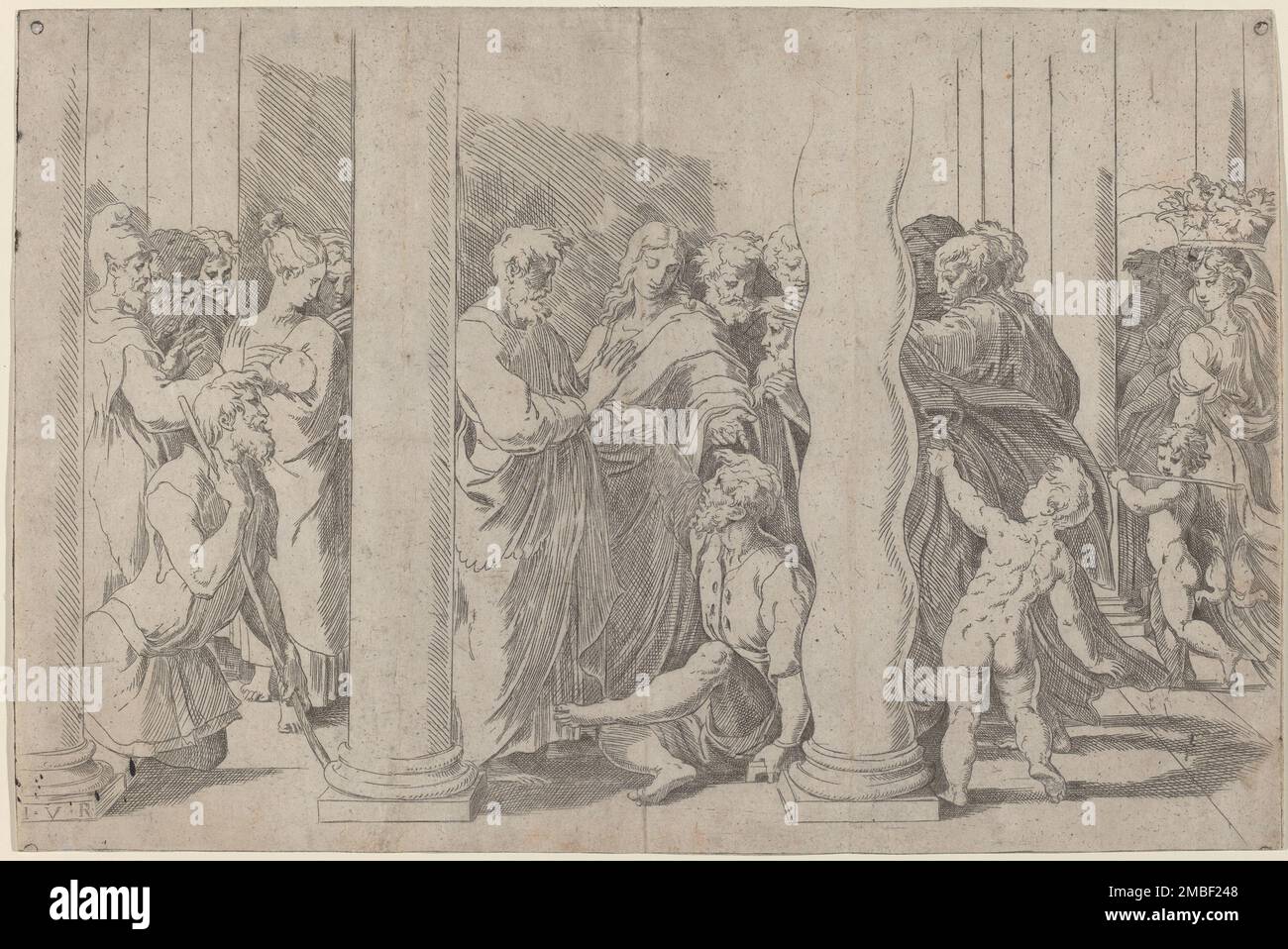Saints Peter and John Healing the Lame Man at the Golden Gate, c. 1527/ ...