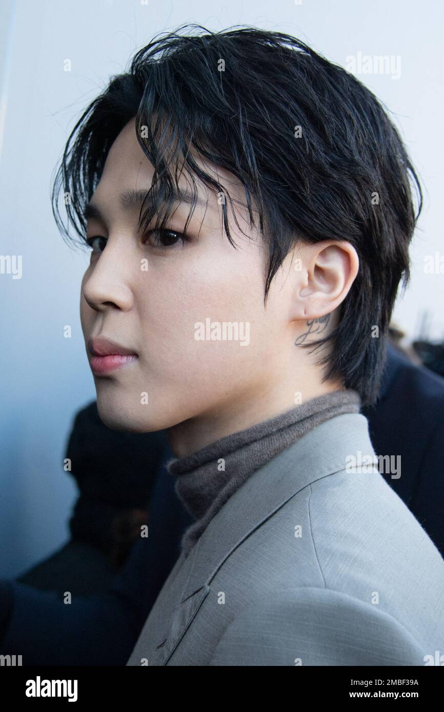 J-Hope of BTS attending the Dior Homme Menswear Fall-Winter 2023-2024 show  as part of Paris Fashion Week in Paris, France on January 19, 2023. Photo  by Aurore Marechal/ABACAPRESS.COM Stock Photo - Alamy