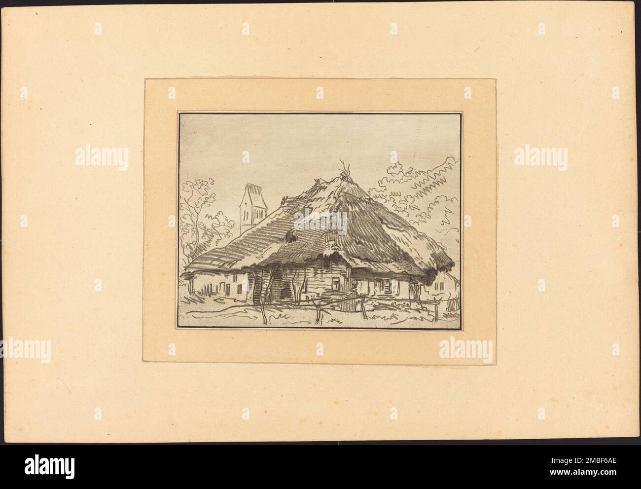 Swiss Cottages, published 1782. Stock Photo