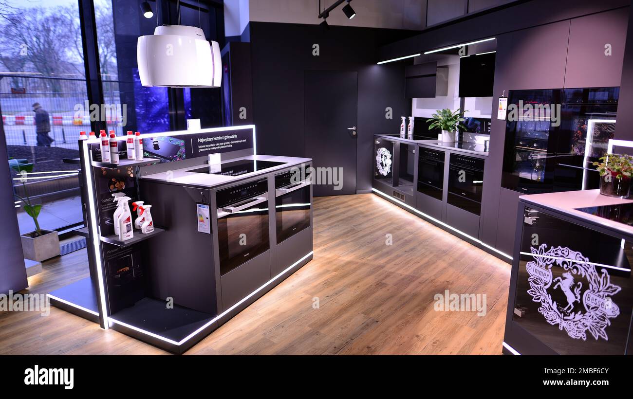 Warsaw, Poland. 19 January 2023. Inside MIELE retail store. Miele is