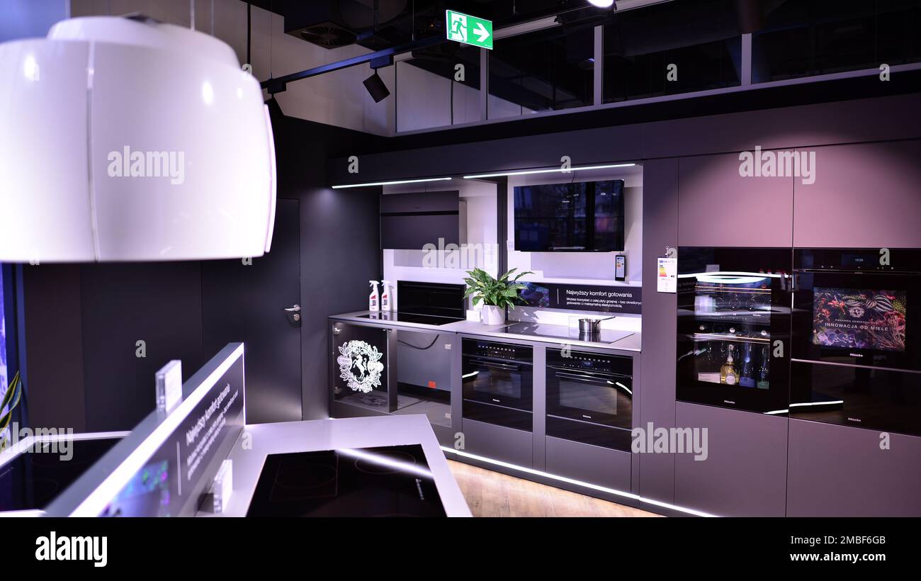 Warsaw, Poland. 19 January 2023. Inside MIELE retail store. Miele is