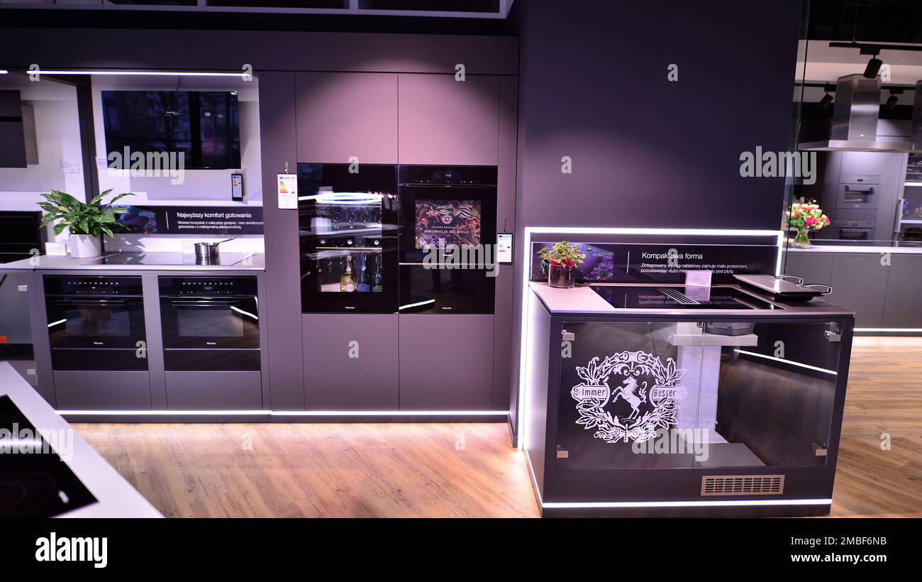 Warsaw, Poland. 19 January 2023. Inside MIELE retail store. Miele is