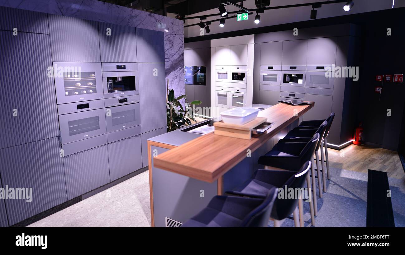 Warsaw, Poland. 19 January 2023. Inside MIELE retail store. Miele is