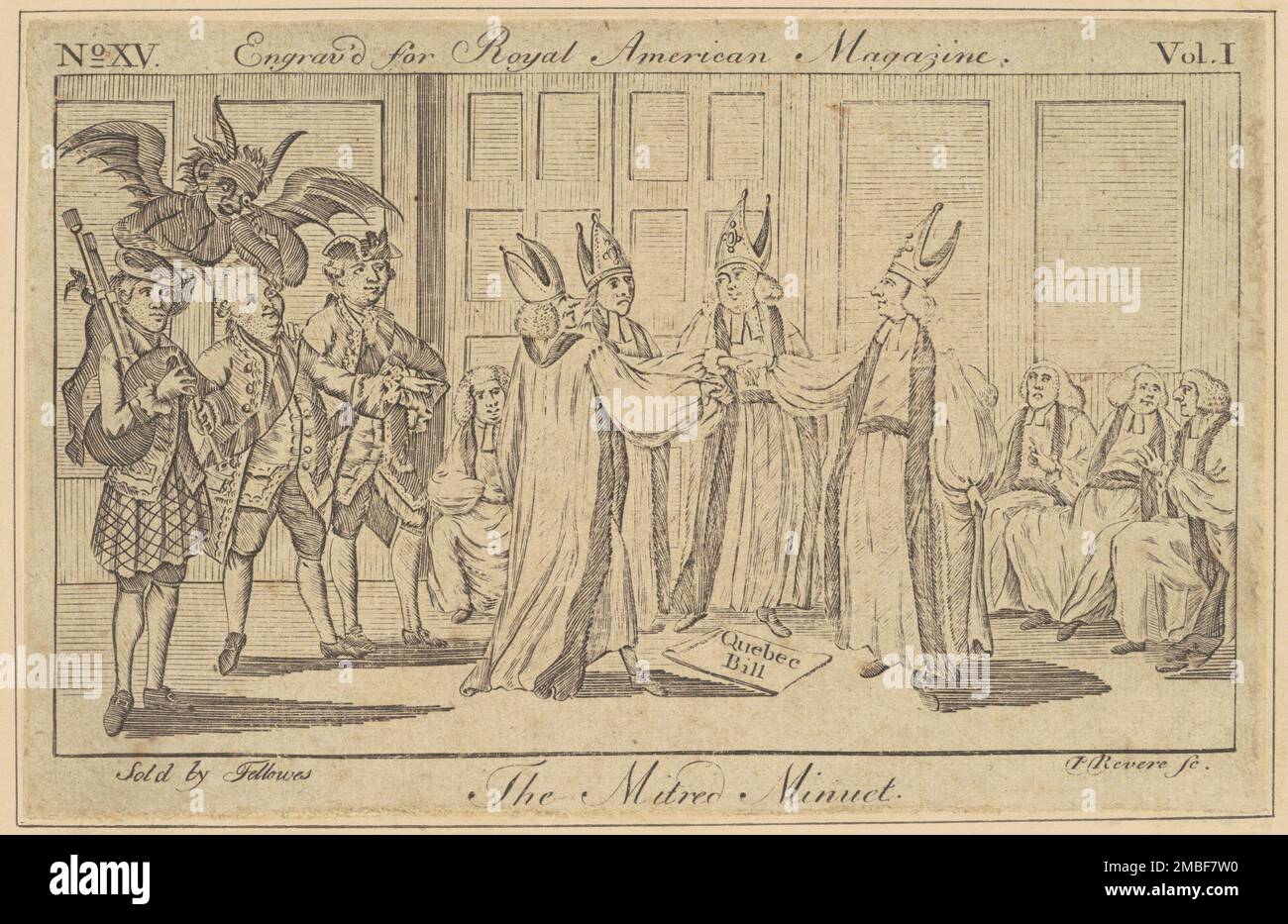 The Mitred Minuet, 1774. Stock Photo