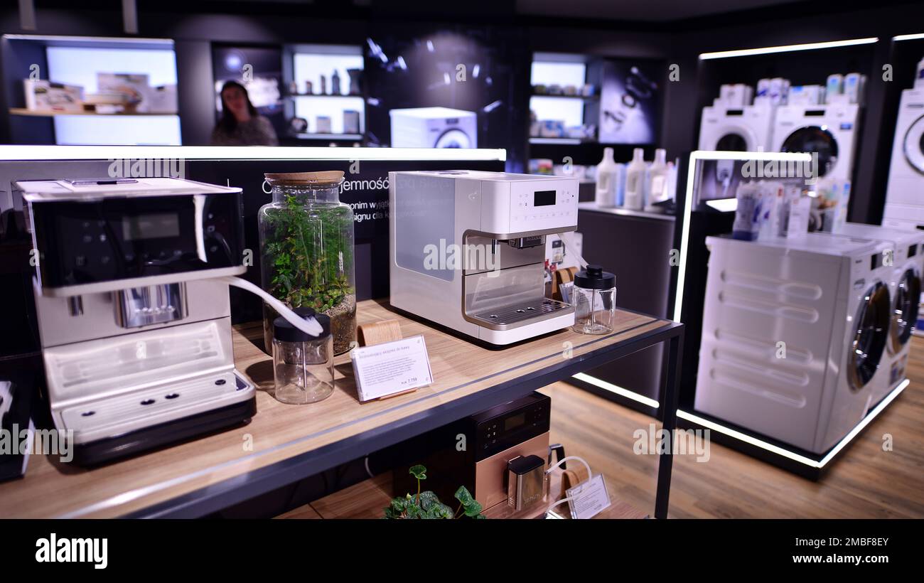 Warsaw, Poland. 19 January 2023. Inside MIELE retail store. Miele is