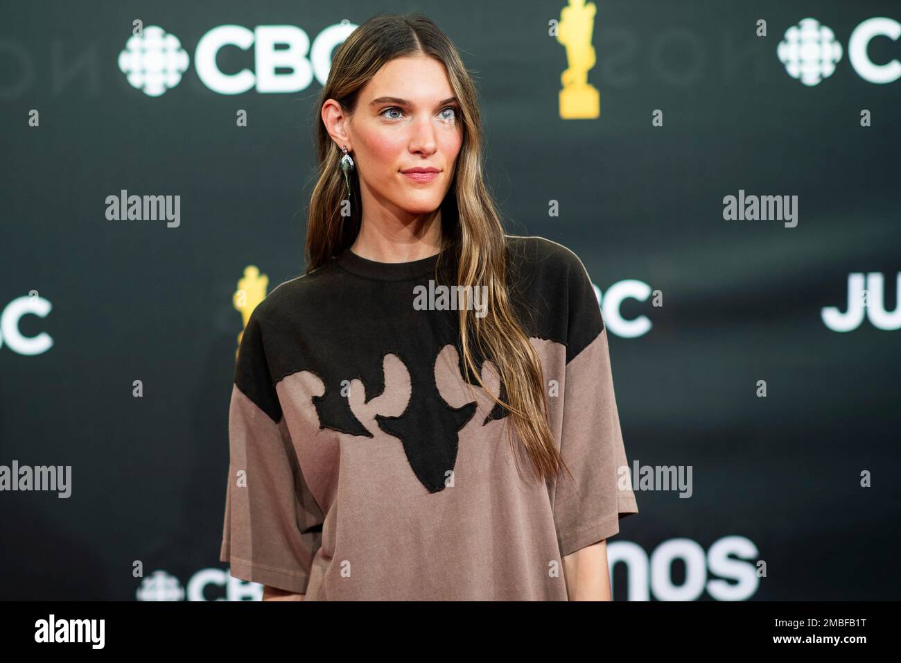Charlotte Cardin arrives at the JUNO Awards on Sunday, May 15, 2022, at the  Budweiser Stage in Toronto. (Photo by Arthur Mola/Invision/AP Stock Photo -  Alamy