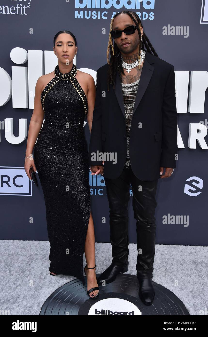 Zalia, left, and Ty Dolla $ign arrive at the Billboard Music Awards on ...