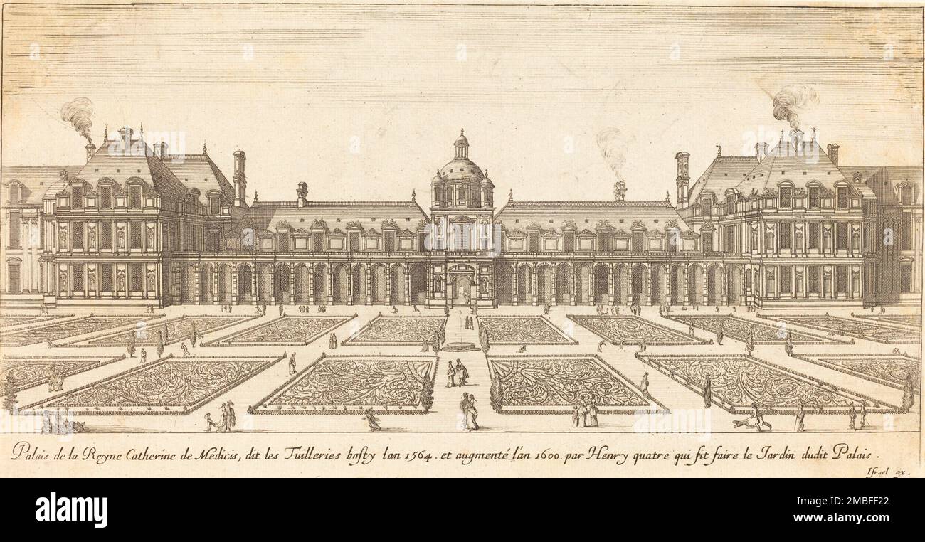 Palais de la Reyne Catherine de Medicis, 1650/1655. Stock Photo