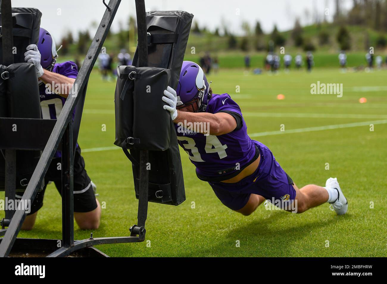 Minnesota Vikings tight end Nick Muse (34) in action against the