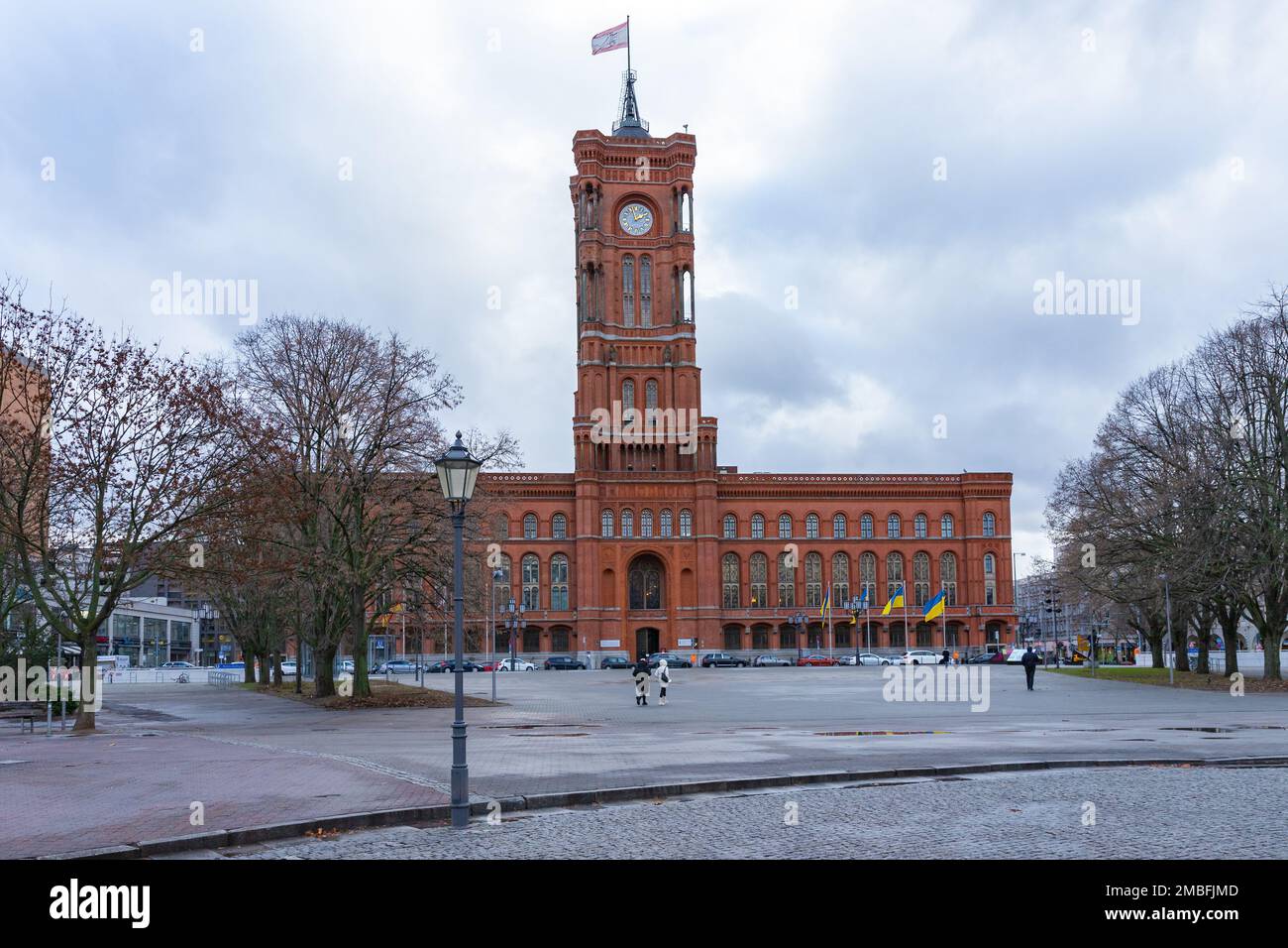 The Rotes Rathaus is the town hall of Berlin, Germany Stock Photo