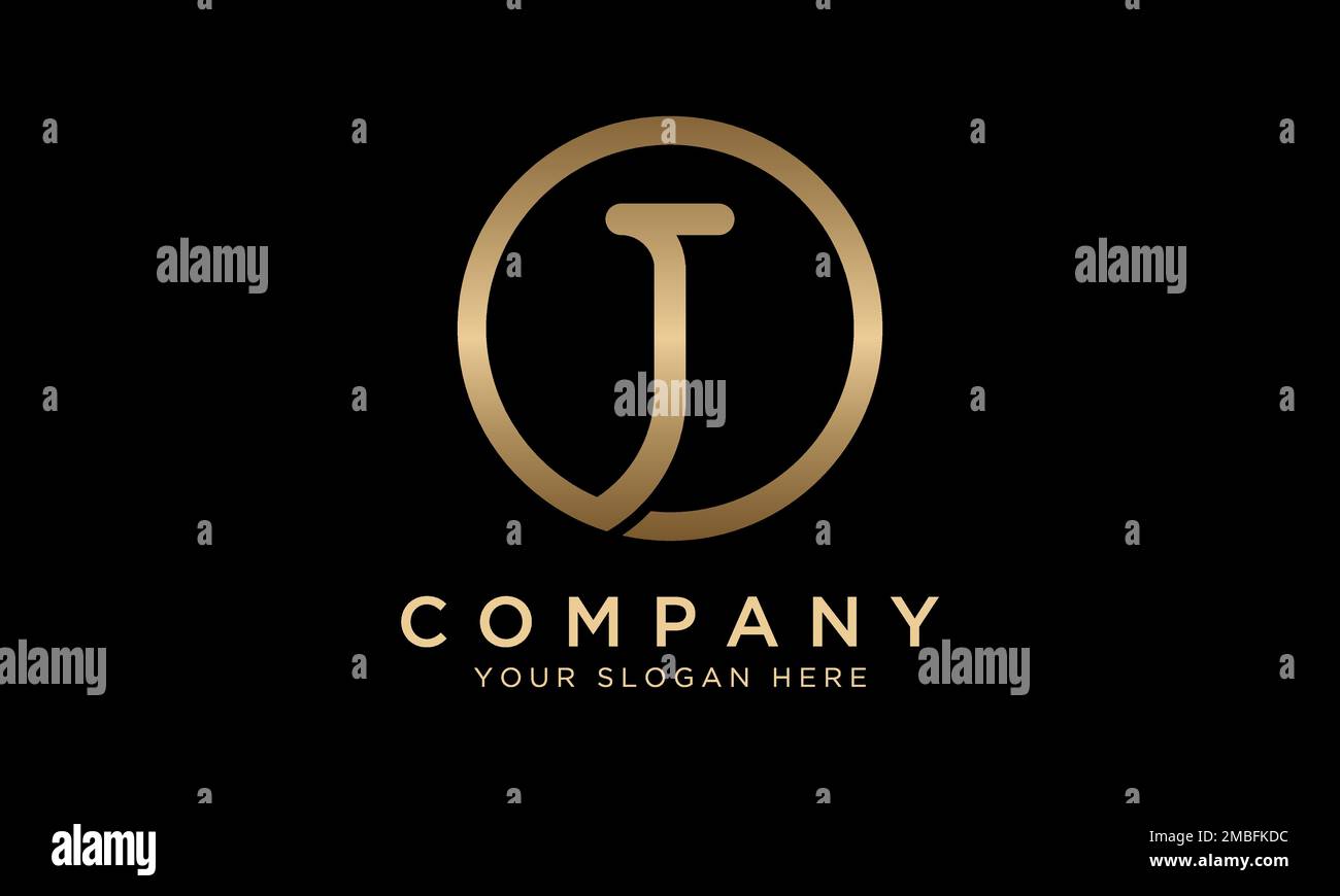 T Letter Logo With Circle Shape. Modern Unique Creative T Logo Design Vector Template. Elegant Identity Design In  Gold Color. Stock Vector