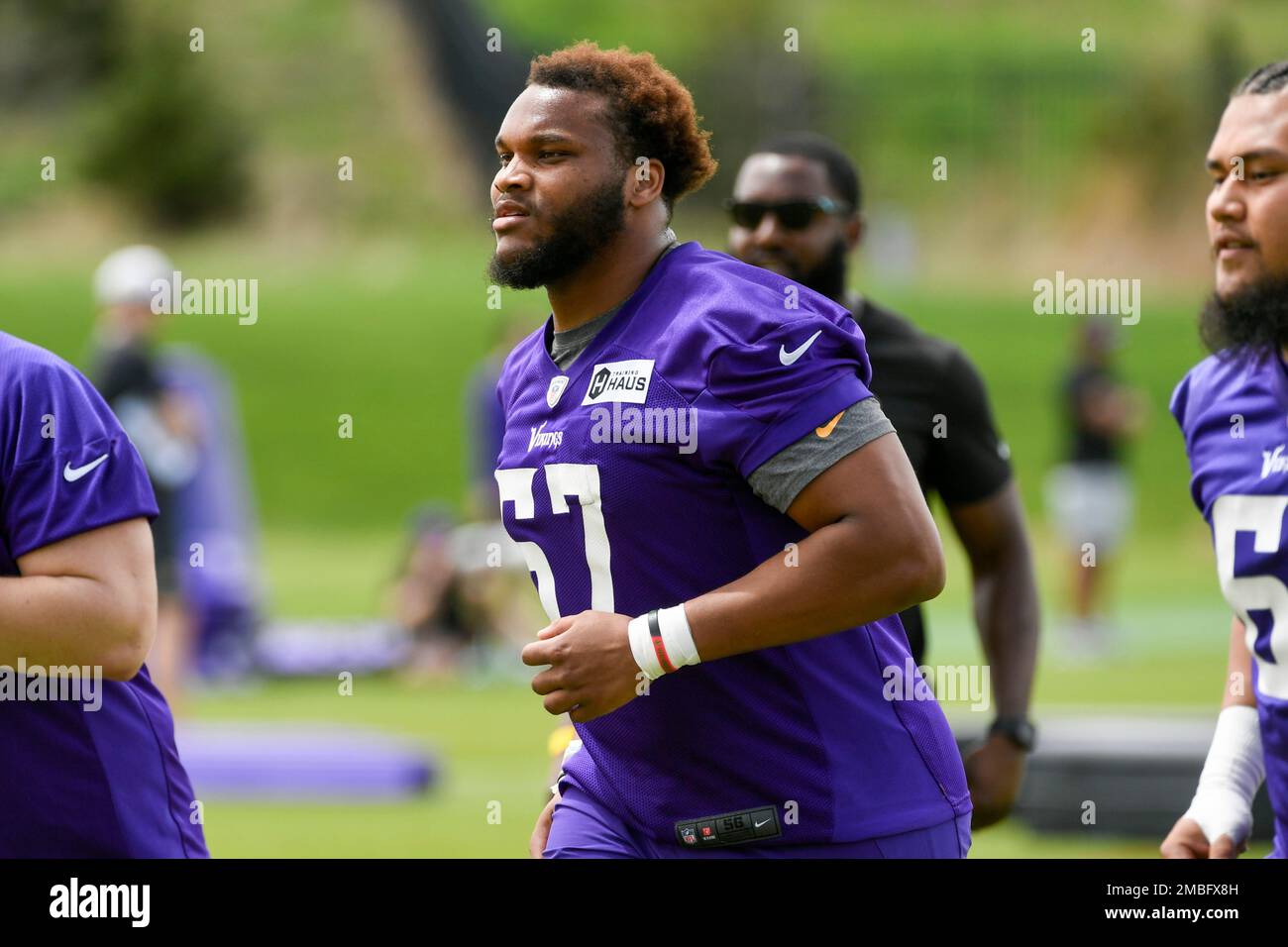 Minnesota Vikings guard Ed Ingram (67) in action during the second half of  an NFL football game against the Chicago Bears, Sunday, Oct. 9, 2022 in  Minneapolis. (AP Photo/Stacy Bengs Stock Photo - Alamy