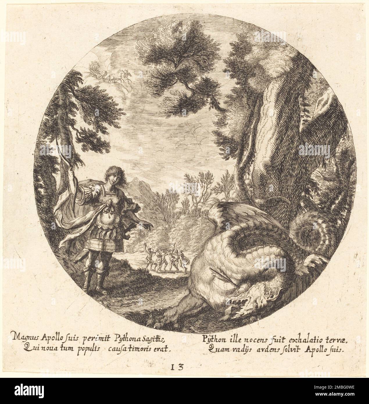 Apollo Killing the Python, 1665 Stock Photo - Alamy