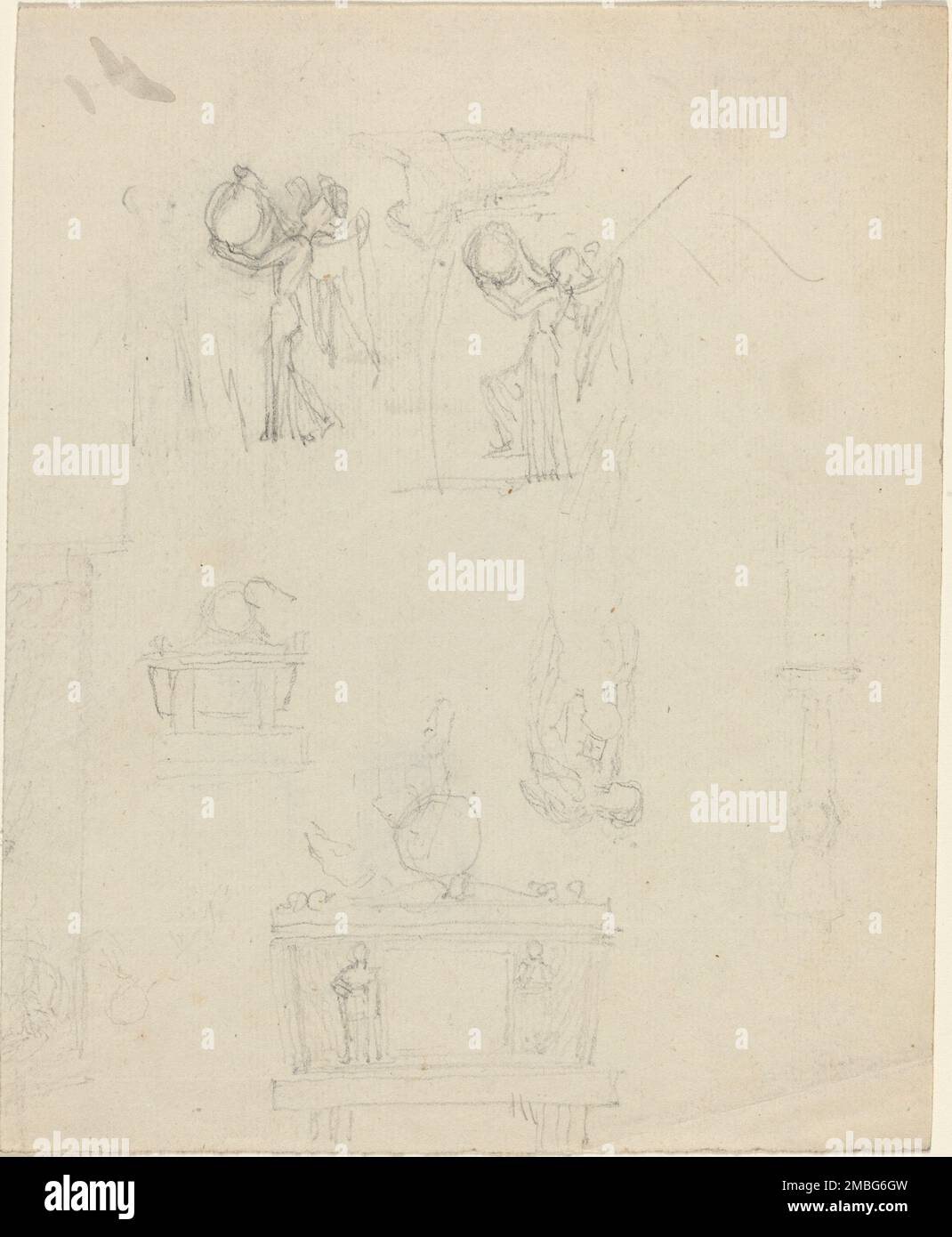 Sheet of Studies [recto and verso] Stock Photo - Alamy