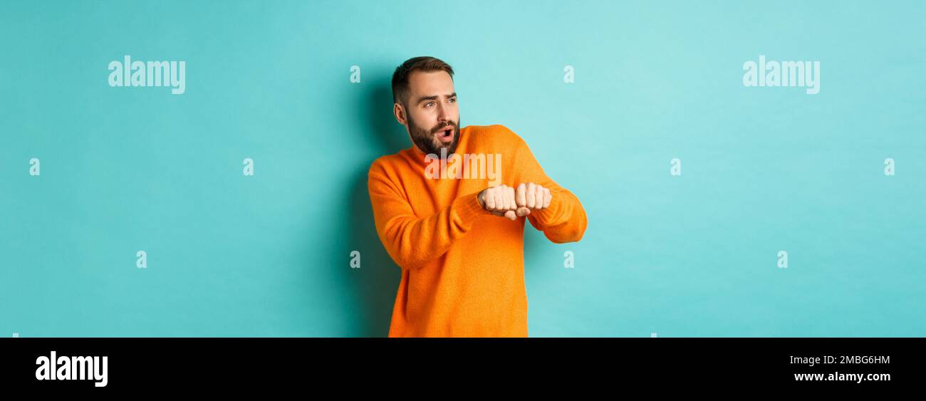 Victory bearded man celebrating hi-res stock photography and images - Alamy