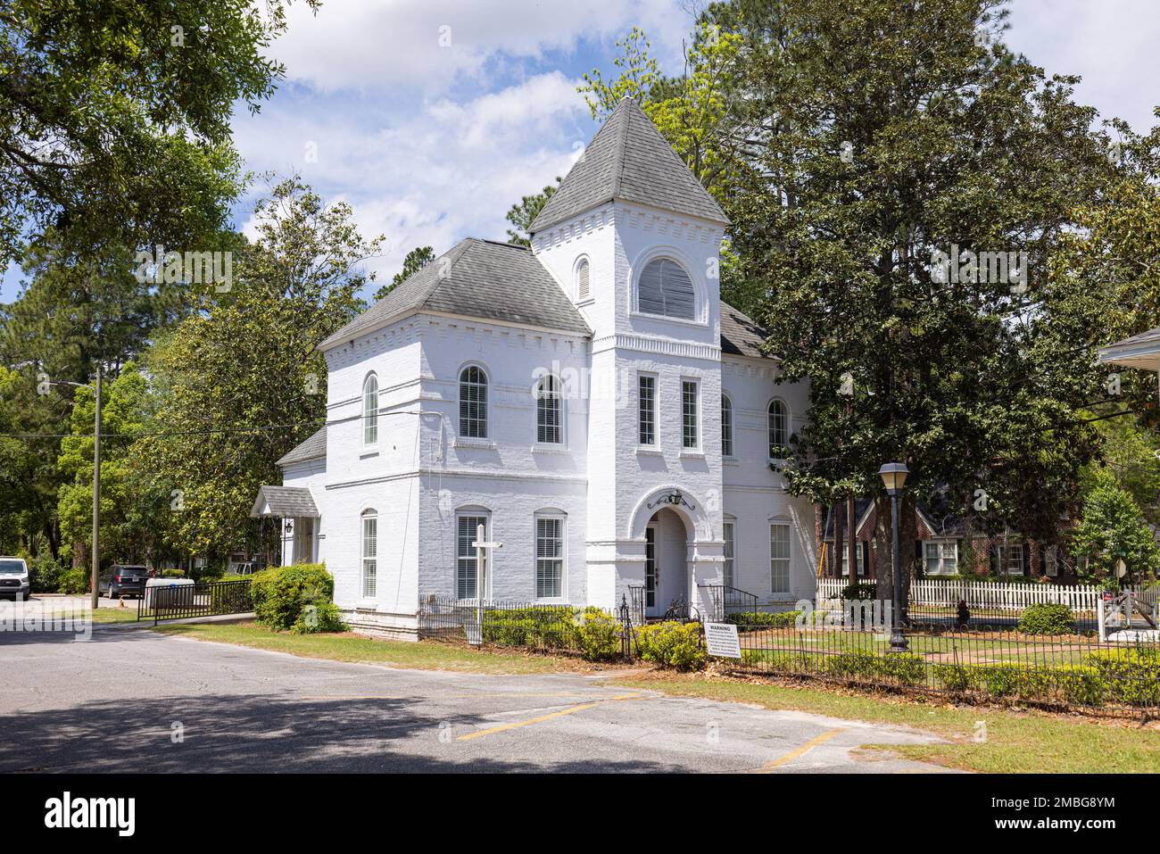 Homerville, USA April 17, 2022 Historic building next to the Clinch County