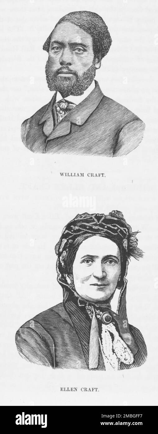 William and Ellen Craft, 1872. Stock Photo