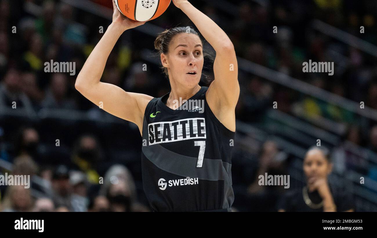 Seattle Storm forward Stephanie Talbot looks to pass during a WNBA  basketball game against the Minnesota Lynx, Friday, May 6, 2022, in Seattle.  The Storm won 97-74. (AP Photo/Stephen Brashear Stock Photo - Alamy