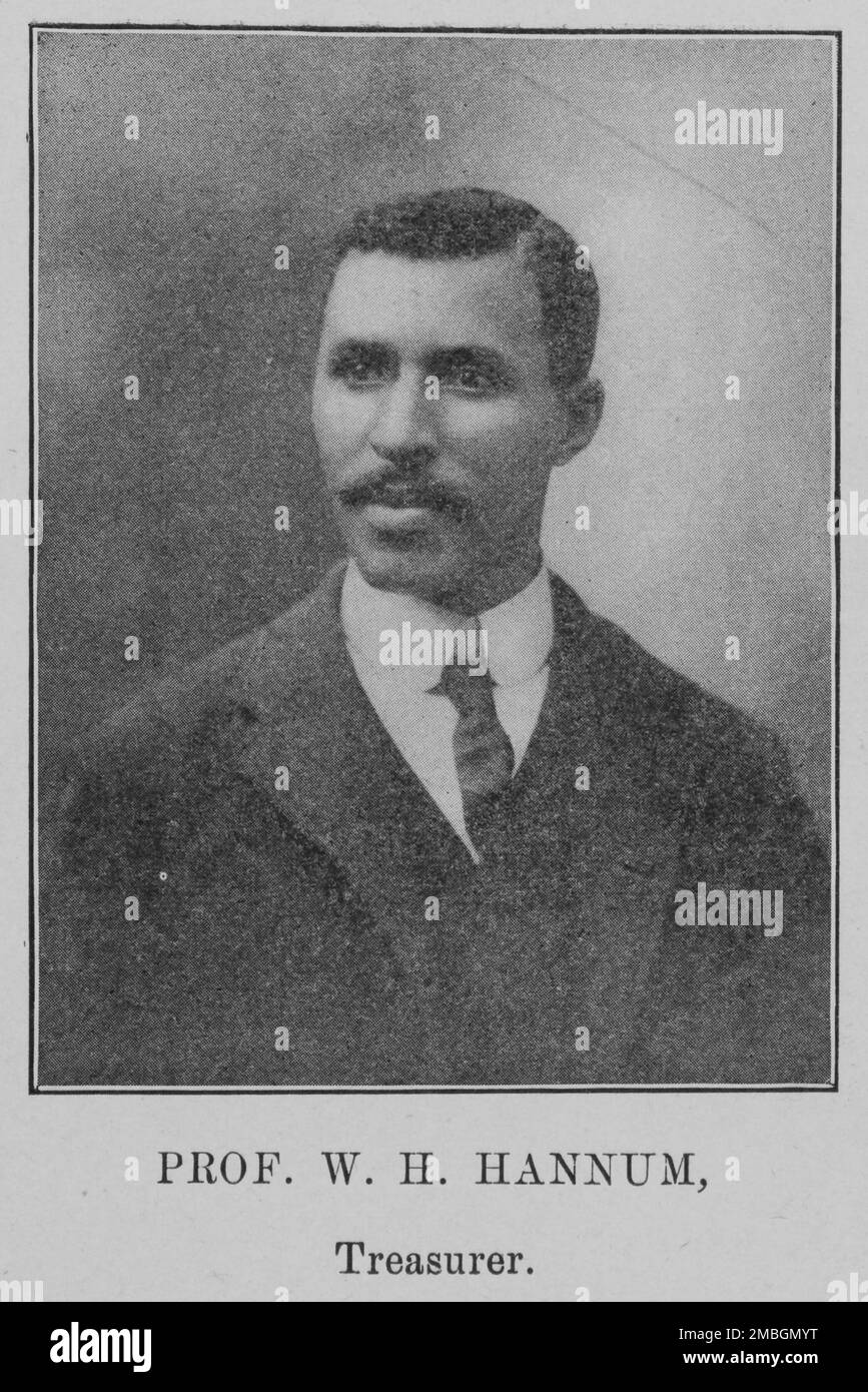 Prof. W. H. Hannum, Treasurer, 1903. Stock Photo