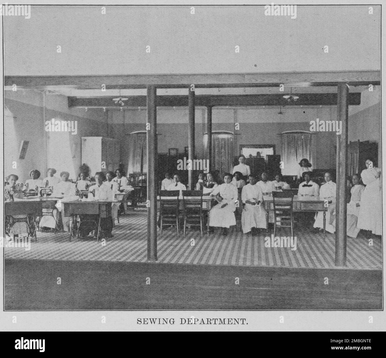 Sewing Department, 1915. Stock Photo