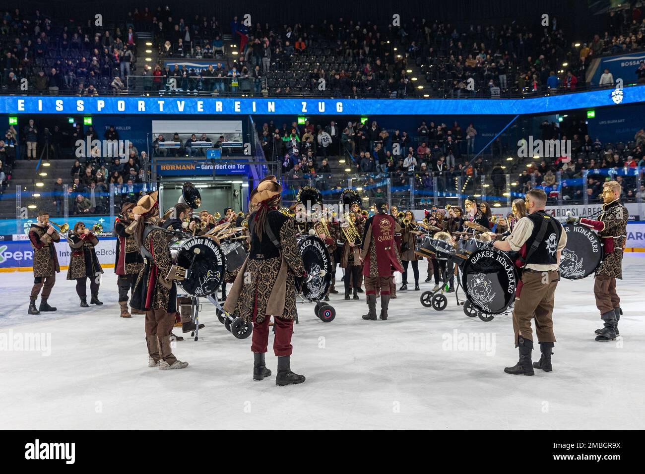 The Huenenberger Guggemusig Quakers during the National League Regular