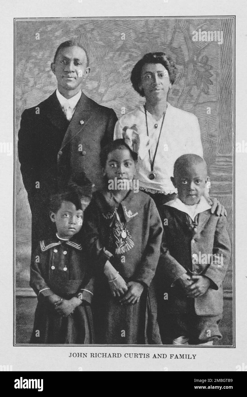 John Richard Curtis and family, 1921. Stock Photo