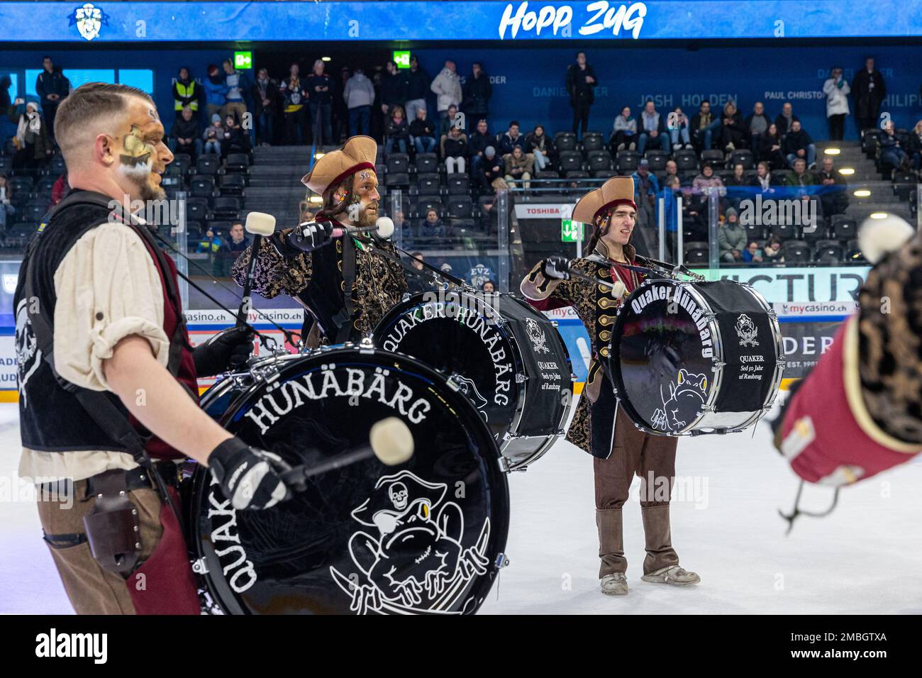 The Huenenberger Guggemusig Quakers during the National League Regular