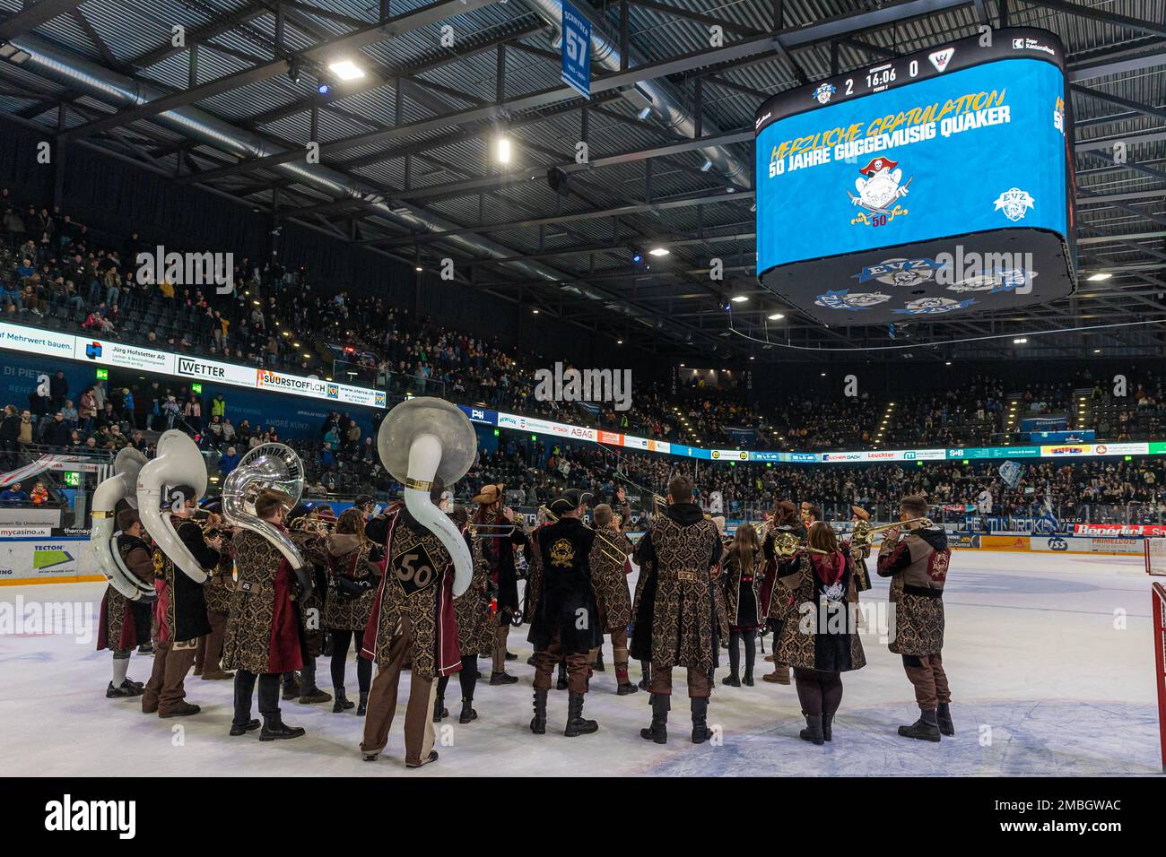 The Huenenberger Guggemusig Quakers during the National League Regular