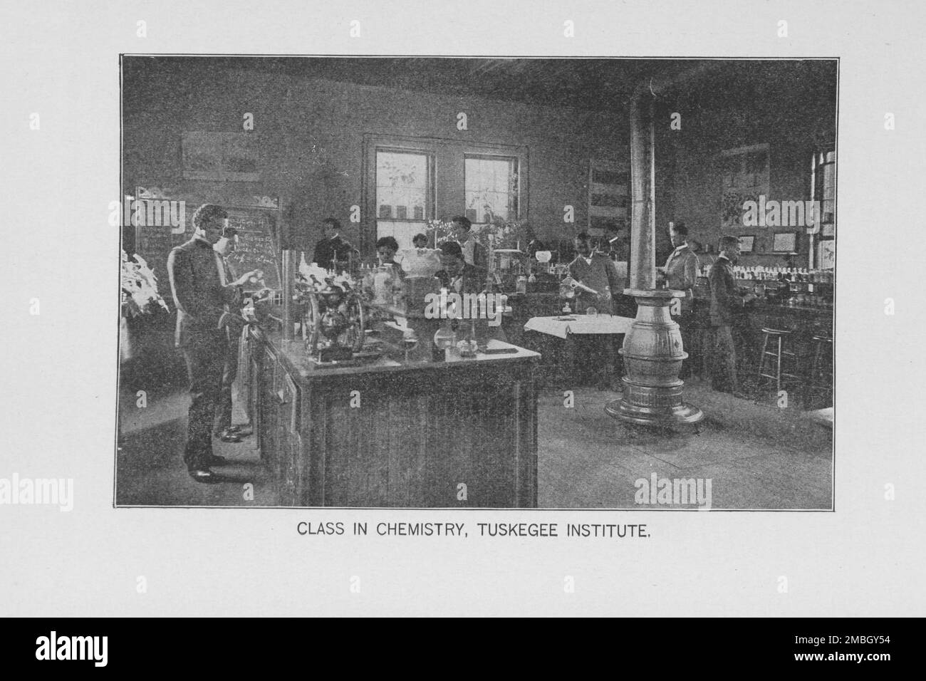 Class in Chemistry, Tuskegee Institute, 1902. Stock Photo